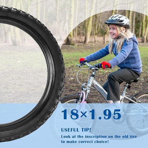 SIMEIQI 2 Pack 16"/18"/20"x1.95" Bike Tires and Tubes Compatibel with 16"/18"/20"x1.75"/1.95" Replacement Bike Tires for Mountain Trail Hybrid Bicycles in Saudi Arabia