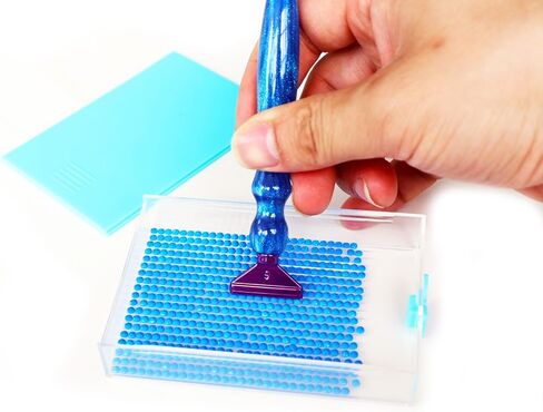 Diamond Art Painting Trays Organizer with Lid, Diamond Art Accessories Trays with Brush & Spoon, Rhinestone Tray Sorter for DIY Art Craft Supplies (Colorful-Set-funnels) in Saudi Arabia