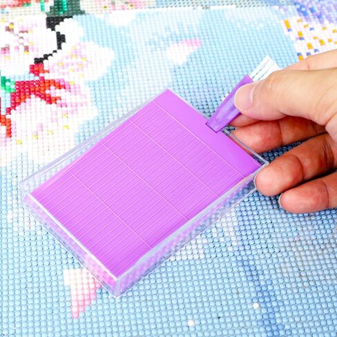 Diamond Art Painting Trays Organizer with Lid, Diamond Art Accessories Trays with Brush & Spoon, Rhinestone Tray Sorter for DIY Art Craft Supplies (Colorful-Set-funnels) in Saudi Arabia