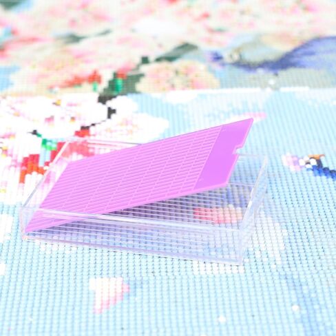 Diamond Art Painting Trays Organizer with Lid, Diamond Art Accessories Trays with Brush & Spoon, Rhinestone Tray Sorter for DIY Art Craft Supplies (Colorful-Set-funnels) in Saudi Arabia