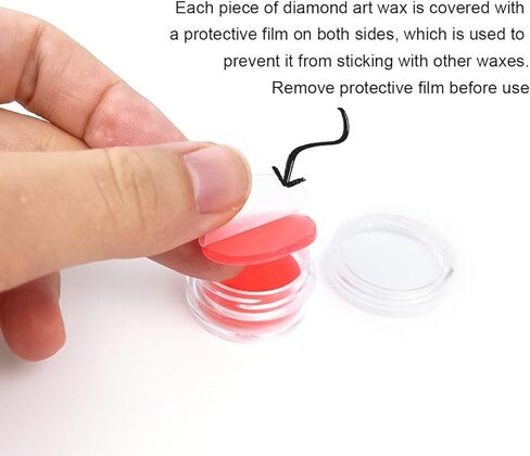 24 Pcs Wax Glue for DIY Diamond Painting, Diamond Art Wax with Clay Storage Box Diamond Assesories 6 Pack (Red) in Saudi Arabia