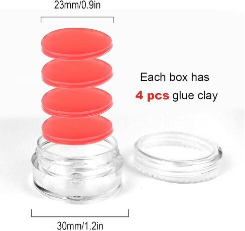 24 Pcs Wax Glue for DIY Diamond Painting, Diamond Art Wax with Clay Storage Box Diamond Assesories 6 Pack (Red) in Saudi Arabia