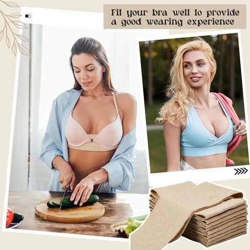 Toulite 10 Pcs Cotton Bra Liners Boob Sweat Pads 3 Layer Rectangle Under Bra Pads Sweat Liners for Women Sweating Supplies in Saudi Arabia