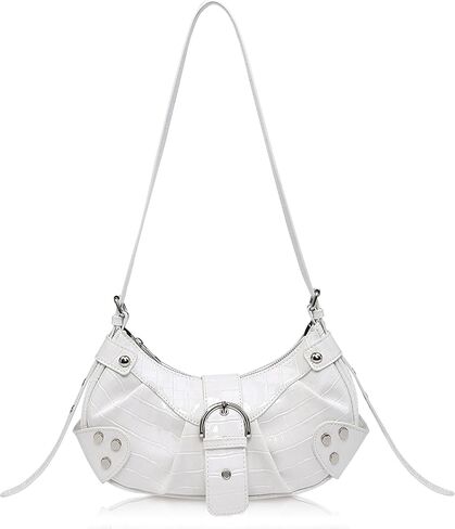 Shoulder Bag for Women - PU Leather Purse Adjustable Strap Hobo Crossbody Handbag with Zipper Closure in Saudi Arabia