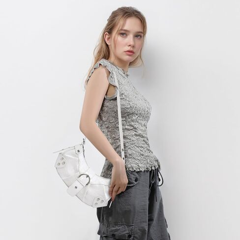 Shoulder Bag for Women - PU Leather Purse Adjustable Strap Hobo Crossbody Handbag with Zipper Closure in Saudi Arabia
