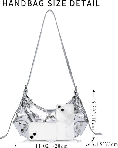 Shoulder Bag for Women - PU Leather Purse Adjustable Strap Hobo Crossbody Handbag with Zipper Closure in Kuwait