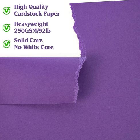 50 Sheet Halloween Cardstock 8.5 x 11, 250gsm/92lb Halloween Paper Black Orange Purple Green White Cardstock for Halloween Crafts, Cards Making, Scrapbook Supplies in Saudi Arabia