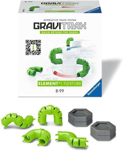 Ravensburger GraviTrax: ملحق FlexTube| لعبة STEM للأطفال من سن 8 سنوات فما فوق | متوافق مع جميع أنظمة GraviTrax | حصل على المرتبة الأولى في نظام تشغيل الرخام في الولايات المتحدة in Saudi Arabia