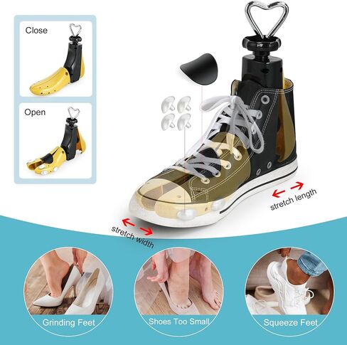 Shoe Stretcher Women Men, Boot Stretcher Women, Shoe Tree Adjustable Width Length for Wide Feet (Pack of 2, For Women size 9-14, Men's 8-13) in Saudi Arabia