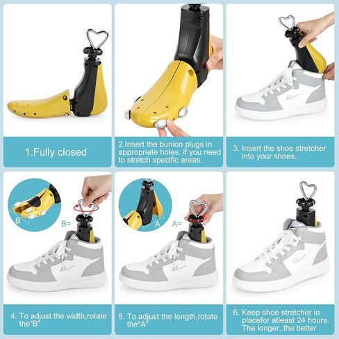 Shoe Stretcher Women Men, Boot Stretcher Women, Shoe Tree Adjustable Width Length for Wide Feet (Pack of 2, For Women size 9-14, Men's 8-13) in Saudi Arabia