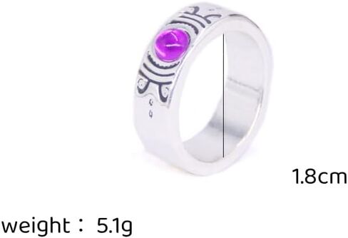 Akemi Homura Soul Gem Purple Core Necklaces set for Anime Cosplay Props Accessories festival holiday with 5 Unique Tail Rings for Every Character! in Saudi Arabia