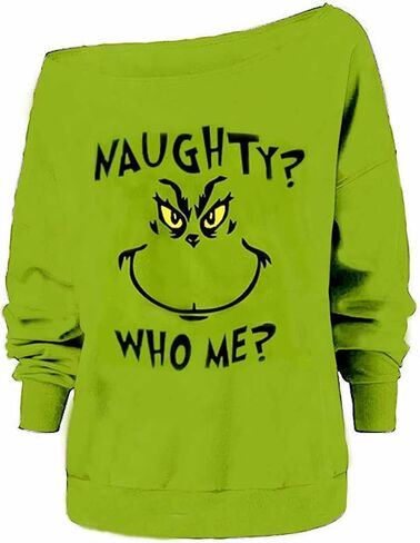 Roshop St Patricks Day Sweatshirt Women Loose Baggy Off Shoulder Lucky Irish Shamrock Long Sleeve Sweatshirts in Kuwait