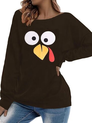 Roshop St Patricks Day Sweatshirt Women Loose Baggy Off Shoulder Lucky Irish Shamrock Long Sleeve Sweatshirts in Kuwait