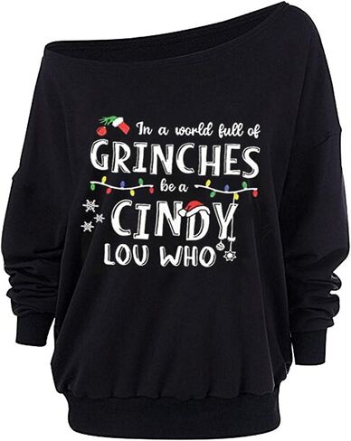 Roshop St Patricks Day Sweatshirt Women Loose Baggy Off Shoulder Lucky Irish Shamrock Long Sleeve Sweatshirts in Kuwait