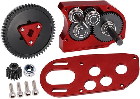 SCX10 II Gearbox، 1/10 RC Car Transmission Gearbox، 2Low Transmission Overdrive Box for 1/10 RC Crawler SCX10 II Capra LCG Cheater Rigs (أرجواني) in Kuwait