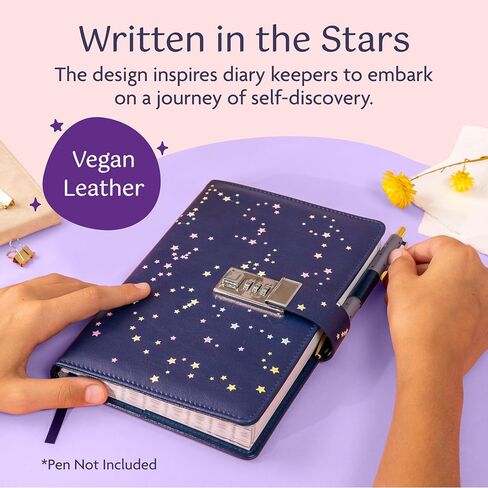 Journal with Lock & Daily Prompts for Tweens - Refillable Vegan Leather Diary for Girls, Teens, & Women - Emotional Growth & Self-Reflection - Locked Personal Notebook with Support Tools in Saudi Arabia