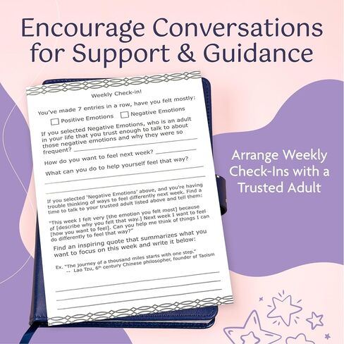 Journal with Lock & Daily Prompts for Tweens - Refillable Vegan Leather Diary for Girls, Teens, & Women - Emotional Growth & Self-Reflection - Locked Personal Notebook with Support Tools in Saudi Arabia