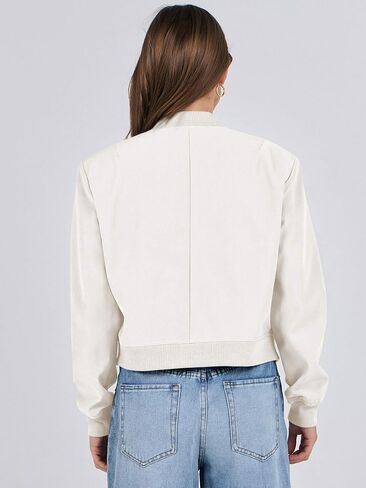 ANRABESS Womens Bomber Jacket Button Cropped Casual Varsity Jackets Shackets Fall Trendy Fashion Travel Outfits with Pockets in Saudi Arabia