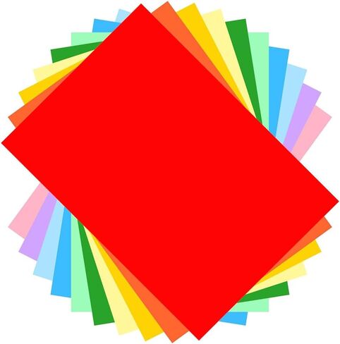 ورق البناء - 50 ورقة 9 بوصة × 12 بوصة 10 ألوان متنوعة للحرف اليدوية والفنون والرسم والتلوين والرسم والإبداع والفنون والحرف اليدوية in Saudi Arabia