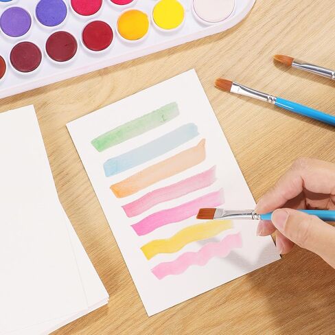 30 Sheets Watercolor Paper Bulk, 140 lb/300 GSM Cold Press Watercolor Paper White Water Color Paper Cotton Paper for Kids Students Adults Beginners Artists(4 x 6 Inch) in Saudi Arabia