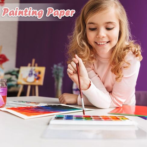 30 Sheets Watercolor Paper Bulk, 140 lb/300 GSM Cold Press Watercolor Paper White Water Color Paper Cotton Paper for Kids Students Adults Beginners Artists(4 x 6 Inch) in Saudi Arabia