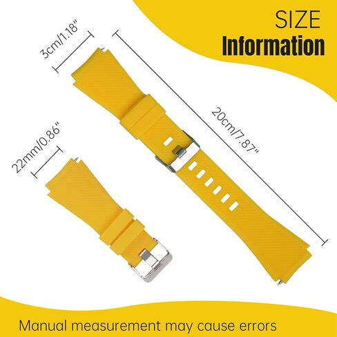 Silicone Watch Strap，22mm Width Watch Band Elegant Silicone Watch Strap for Men and Women in Saudi Arabia