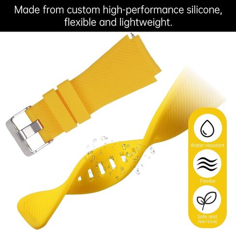 Silicone Watch Strap，22mm Width Watch Band Elegant Silicone Watch Strap for Men and Women in Saudi Arabia