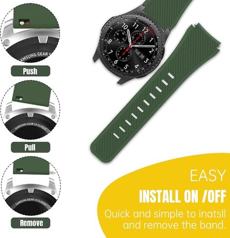 Silicone Watch Strap，22mm Width Watch Band Elegant Silicone Watch Strap for Men and Women in Saudi Arabia