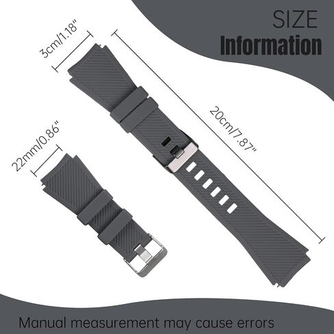 Silicone Watch Strap，22mm Width Watch Band Elegant Silicone Watch Strap for Men and Women in Saudi Arabia