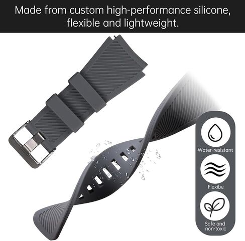 Silicone Watch Strap，22mm Width Watch Band Elegant Silicone Watch Strap for Men and Women in Saudi Arabia