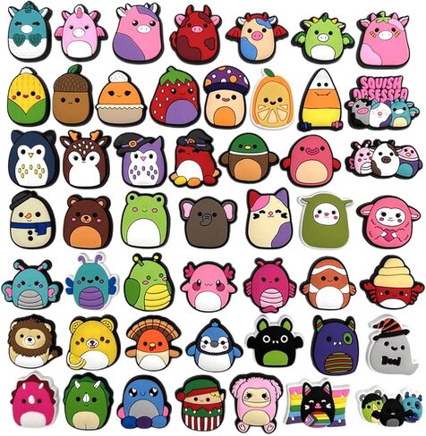 DUSSEN Shoe Charms 50 Pcs Cute Animal Cartoon Shoe Decoration Charms for Shoes Bracelet Wristband Clog Sandals Birthday Party Favors Gifts in Kuwait