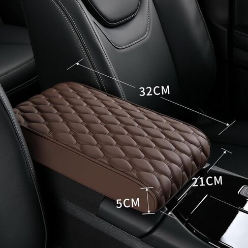 WOODHAWK Car Center Console Cushion Pad Memory FoamArmrest Cover for Universal Cars Arm Rest Seat Box Protector (Grey) in Saudi Arabia
