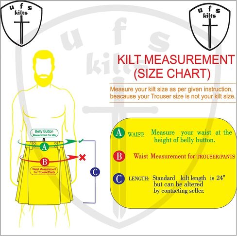 UFS Kilts-Hybrid Utility Kilt for Men Plus Size Cotton & Tartan Colors 50''-70'' in Saudi Arabia