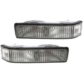 DAT AUTO PARTS Front Right Passenger & Left Driver Side Corner Turn Signal Light Lens Set Of 2 Replacement For 1988-2002 GMC/Chevrolet C/K Clear Lens GM2520104 GM2521104 5974338 5974337