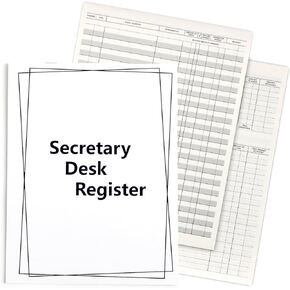 5 Pieces Checkbook Transaction Register 6.4 * 8.25inch Secretary Deskbook Check Register Check Desk Registers Executive Business Deskbook for Office