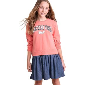 vineyard vines Girls' Sweatshirt Woven Dress
