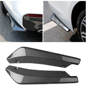 Mandark 2PCS Car Rear Bumper Diffuser Spoilers, Anti-Scratch Vehicle Rear Bumper Lip Diffuser Splitter Canard Protector, Universal Auto Front Bumper Side Skirt Spoiler Splitter Lip Body Kit (Black)