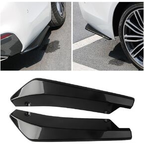Mandark 2PCS Car Rear Bumper Diffuser Spoilers, Anti-Scratch Vehicle Rear Bumper Lip Diffuser Splitter Canard Protector, Universal Auto Front Bumper Side Skirt Spoiler Splitter Lip Body Kit (Black)