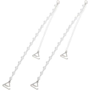 1 Pair Adjustable Straps Pearl Bra Straps Underwear Strings Invisible Non- Skid Bra Belt for Bra Tops Dress Accessories