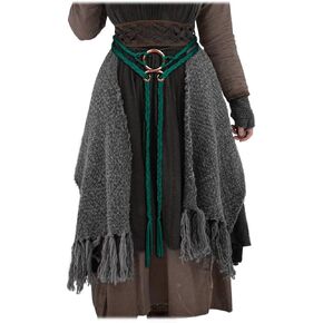 Joukavor Viking Troll Cross Belt Medieval Rope Belt Norse Witch Belt for Women