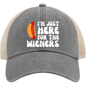 RAME I'm Just Here for The Wieners Cap Men Cap Gray02 Hiking Hat Women Gifts for Grandpa Cool Cap