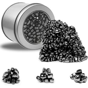 Ferrite Putty,Black Over 500 Weak Magnetic Ferrite Stones, Satisfying Magnet Rocks Desk Toys for Office and Fidget Toys for Adults (Black)