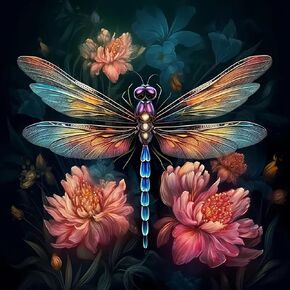 LCOZX Diamond Art Painting, DIY Diamond Art Painting Kits for Adults, Art Insects Paint by Numbers for Adults, Home Leisure, Wall Decoration, Round Diamonds, Pattern Measures 12x12 inch, No.1
