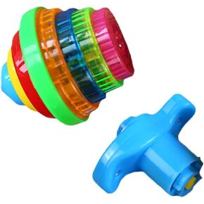1pc Multicolour Spinning Top Light up Flashing Spinning Tops Gyroscope with Light up Top Spinner Light Up Spinning Top for Gift, Random Color Toddler