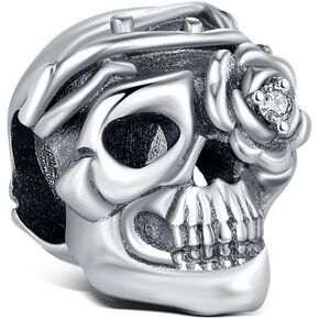KEQ Halloween Night Dangle Charms for Bracelet 925 Sterling Silver Horror Halloween Bead Charms For Women Bracelet Necklace Earring Keychain DIY Party Jewelry