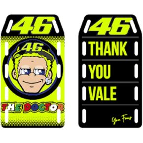 Valentino Rossi VR 46 STICKERS SET THANK YOU VALE,Black,15X11 cm,Unisex