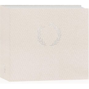 Lanpn Photo Album Scrapbook 12x12, Linen Cover Wreath Design Top Load 3 Ring Folder Binder Photobook Photo Book 12 x 12 inch with 30 Plastic Sleeves 60 Pages Beige