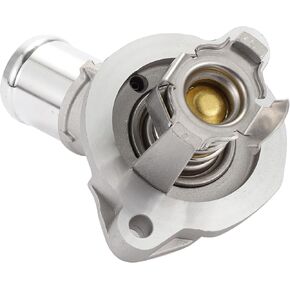 Car Thermostat No.12656949 Engine Coolant Thermostat Housing Assembly for Chevrolet Cruze 2016-2019 Aluminum Alloy Silver Tone Durable