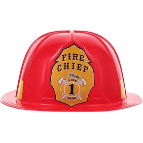 COHEALI Fireman Hat Adult Fireman Costume Helmet Firefighter Hat Red Fire Chief Helmet Big Novelty Child Firefighter Helmet Halloween Headwear for Halloween Costume Dress Up
