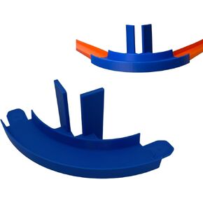 Corner Wall Mount Track Compatible with Hot Wheels | 90 Degree Turn with Removable Adhesive for Mounting to Wall | Made in USA (Outside Curve, 3-Pack)